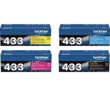 Brother TN433 High Yield 4 Colour Set Toner Cartridge(Black,Cyan,Magenta,Yellow)