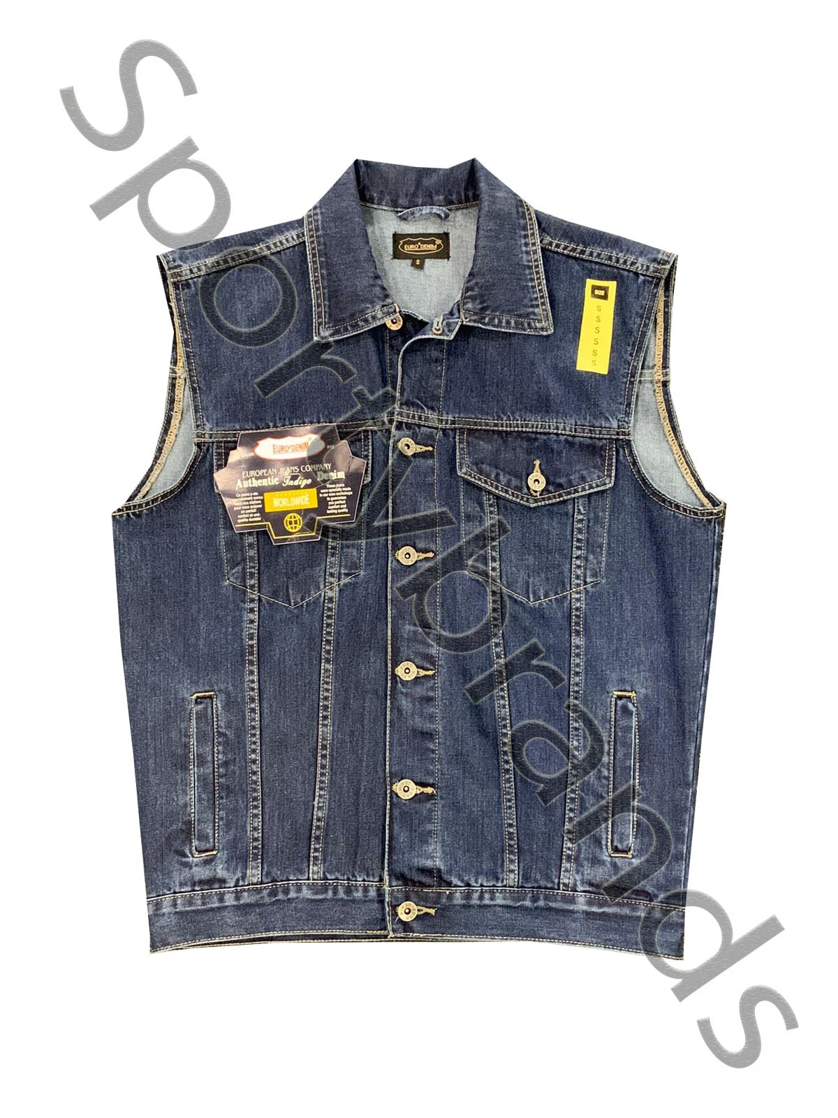 Mens Denim Jean Sleeveless Classic Gilet Body warmer 100% Cotton Trucker Jacket
Opens in a new windo