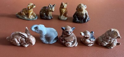 WADE WHIMSIES x 9 ELEFANT HASE AFFE KATZE LEMUR FUCHS RETRIEVER ENTE