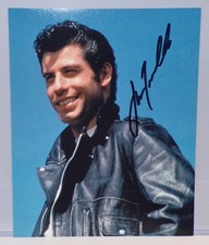 JOHN TRAVOLTA as Danny Zuko in GREASE Signed 8x10 Photo BAS Beckett Autograph