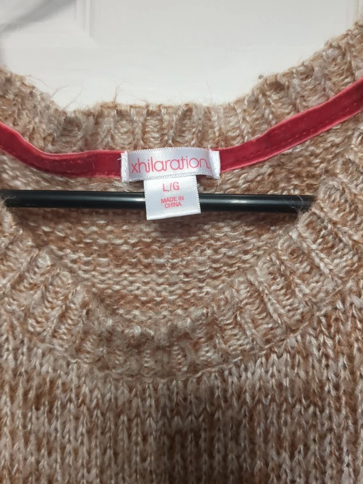 Suéter Tejido Xhilaration Perro Chihuahua Para Mujer L Pullover Invierno Copo de Nieve Tostado  Foto 3 de 4