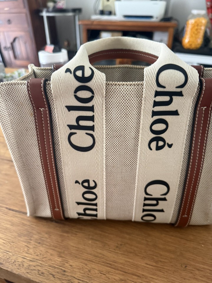 Chloe Mini Woody Tote Bag 38A Light Eucalyptus 