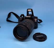 Pentax K100D Super DSLR Camera With 70-300mm Lens, Black - Tested