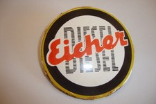 Original Emaile Emblem Oldtimer Bulldog Eicher 50er Jahre. 65 mm Durchmesser.