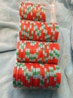 74 Trademark Poker NexGEN Series PRO Classic Style Poker Chips Red $5 with rack — photo 3