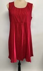Cherry Red Silk Mini Dress Med Anthropologie Alisha Levine Ruffle Hem Babydoll