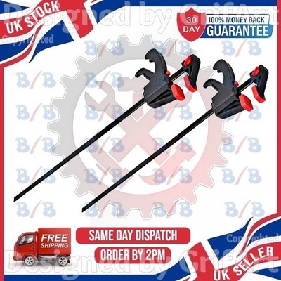 ZWEI LANGE 30'' RAPID BAR CLAMP SPEED SET SCHNELLSPANNER SCHRAUBSTOCK HOLZARBEITEN RATSCHE GRIFF