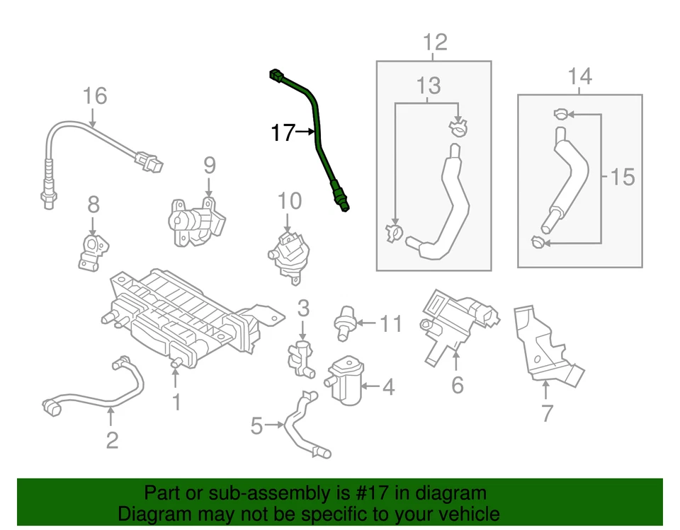 Genuine Hyundai 2017-2021 Veloster Elantra Elantra GT Oxygen Sensor 39210-2ECC0 - Image 2 of 2