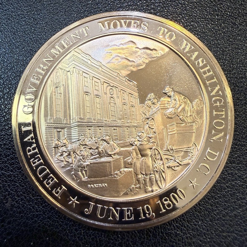 Federal Government Moves To Washington DC Coin Medal Z101