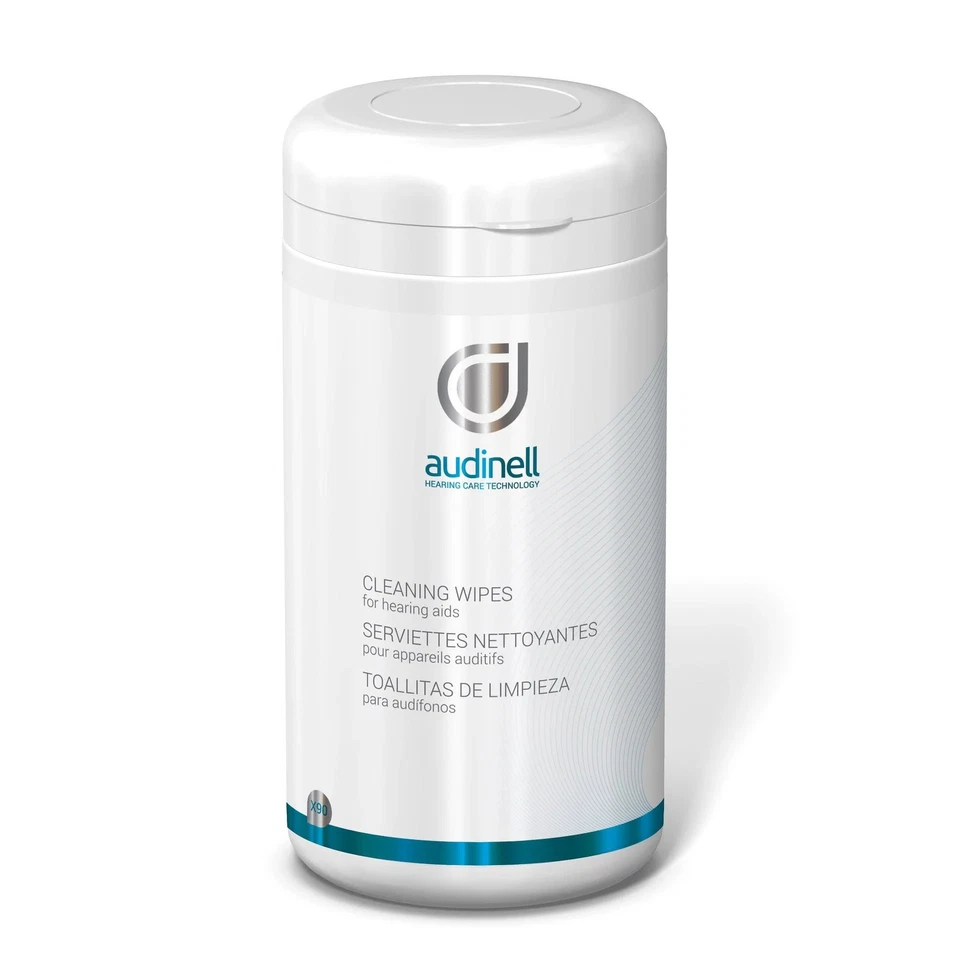 Audinell Reinigungstücher im Spender (90 Stück) - für Hörgeräte