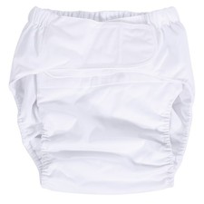 Pantalones blancos lavables para el cuidado de incontinentes para adultos tela ajustable ultra absorbente