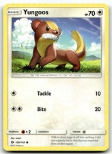 Yungoos 109/149 Common SM Base Set Pokemon Moderately Played
