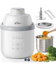 Bear NutriEase AllStage Stainless Steel Baby Food Maker Steamer and Blender,...