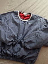 Vintage Nike Blue Nylon Windbreaker Pullover Medium 8-10 Retro White Tag