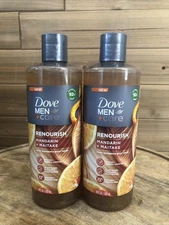 (2) Dove Men +Care RENOURISH Daily Nutrients Body Wash Mandarin + Maitake