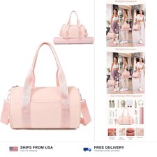 Small Gym Bag for Women, 11L Mini Duffle Bag with Shoe Compartment, Wet Pocke...