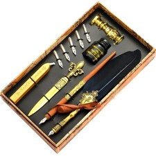 Kalligraphie Federstift Set mit Siegelwachs S...