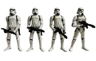 Star Wars STORMTROOPER Lot (4) Army Builder 3.75" Action Figures + Blasters