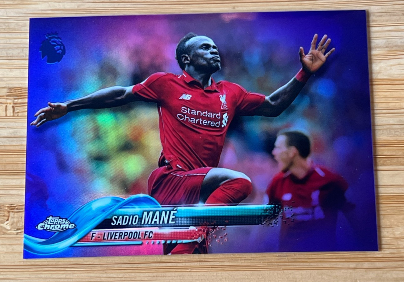 Sadio Mane 2018 Topps Chrome Premier League #17 Purple Refractor /250