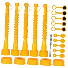 Gas Can Spout Replacement Kit, 5 Pack Upgraded Flexible Nozzle Set with Vent