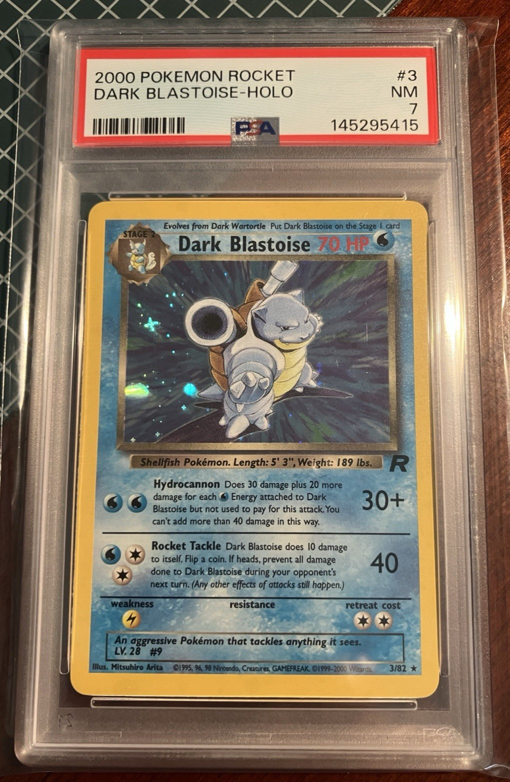 PSA 7 Pokemon 2000 Rocket DARK BLASTOISE HOLO #3