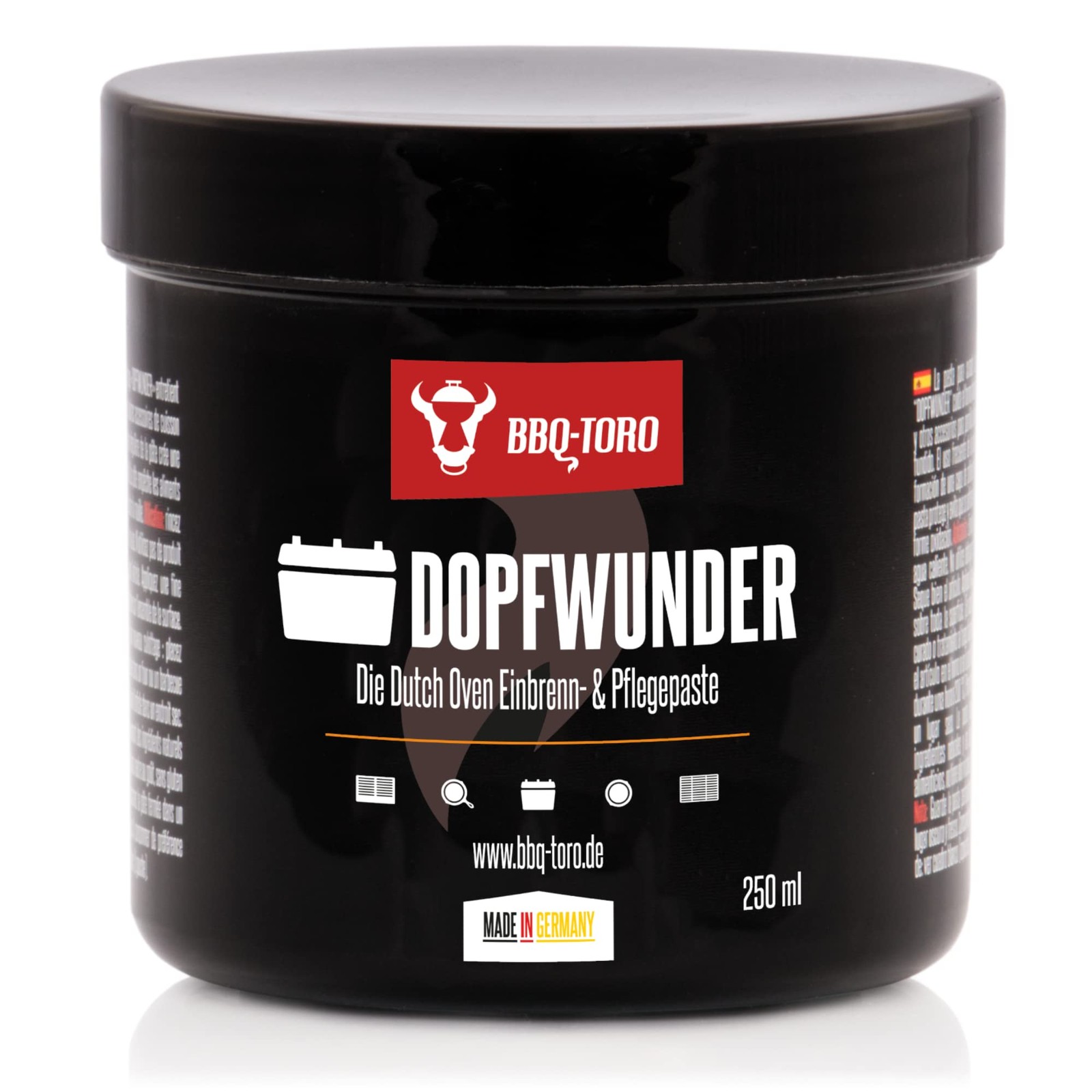 Pâte de culottage DOPFWUNDER soin fonte et crème entretien four hollandais 250 ML
