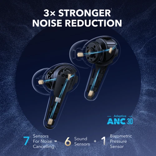 Soundcore Anker Liberty 4 Pro Noise Cancelling Earbuds | Glossy Black Open Box image 3