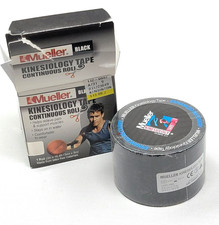 Mueller Kinesiology Tape Muscle Pain Relief Continuous Roll Black 2" x 16.4'