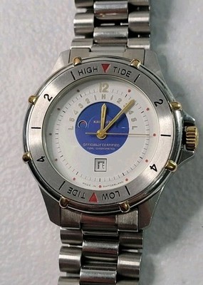 Krieger Tidal Chronometer 7 Jewels Swiss Quartz Men's Watch With