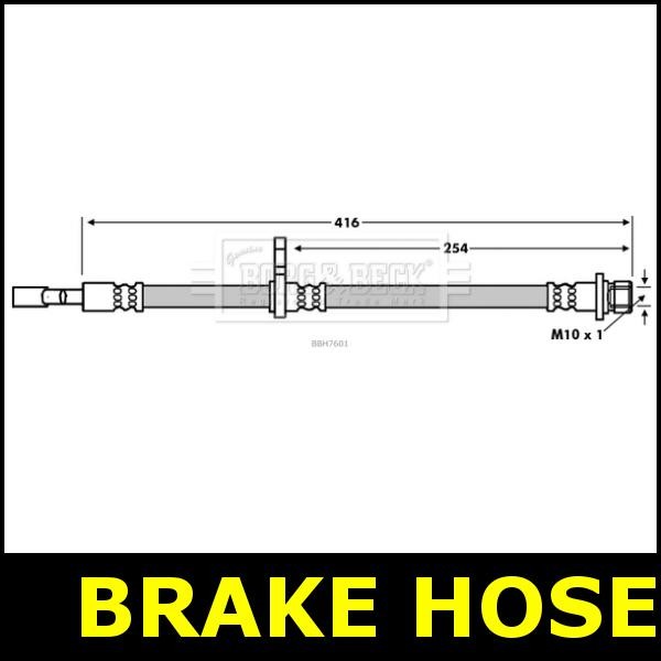 Brake Hose Front Right Fits HONDA CR-V III 2.0 2.2 2.4 RE 8287