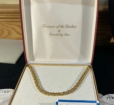 Kenneth Jay Lane TREASURES OF THE DUCHESS 30" Curb Link Necklace Orig Box