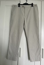Next Tailoring Mens Chinos Size 36R Light Grey Beige 100% Cotton Smart Casual