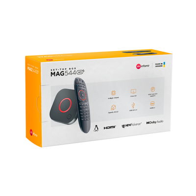 New Infomir MAG544W3 MAG 544 W3/ 600Mbps built-in DUAL WiFi 5G 4K