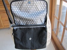 BORSA KIPLING NERA PICCOLA NYLON TRACOLLA FODERA A POIS