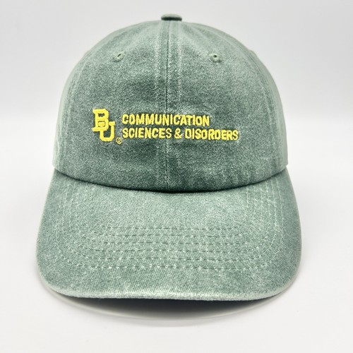 Baylor University Hat Green Adjustable Strapback Speech Pathology CSD Dad Cap