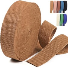 Cotton Webbing 1.5 Inch -Tan 12 Yards 1 1/2" Webbing Straps for Webbing Bag H...