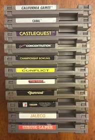 Nintendo NES lot 11 games Conflict Cabal Cyberball Castlequest City Connection