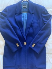 Versace Jeans Couture Women s 30-44 Blue Single-Breasted Blazer Gold Buttons