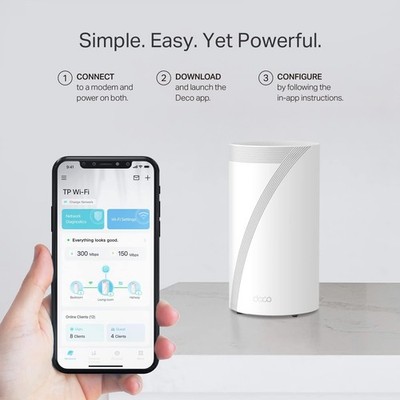 ❗️美品❗️TP-Link Deco BE85 BE22000 WIFI7 10G TP-Link Deco BE85(1-pack) BE22000 Tri-Band Whole Home Mesh WiFi 7
