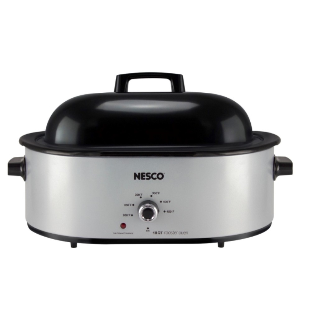 Nesco Silver Stainless Steel 18 qt Electric Roaster 17.5" H X 9.2" W X 25.4" L