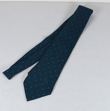 Vintage Pierre Balmain Slim Silk Tie | Teal Blue Polka Dot Paisley Pattern