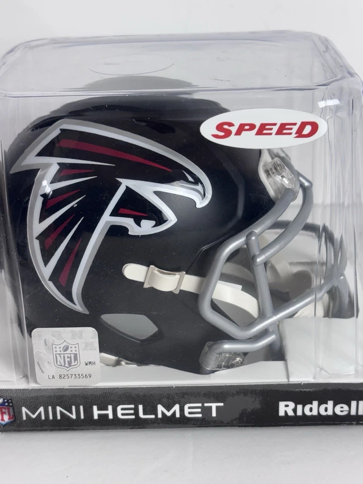 Atlanta Falcons Speed QB Mini Casco Riddell y Michael Vick Tarjeta de Novato Mike Foto 4 de 4