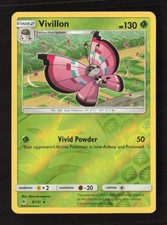 Vivillon Rare Reverse Holo SM - Forbidden Light 8/131 LP Pokémon TCG