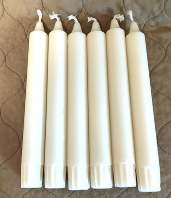 IKEA JUBLA Unscented Chandelier Candle Ivory 7.5''- Lot of 6