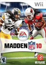 MADDEN NFL 10 (WII) DISC + CVR ART - NO CASE - VERY GOOD