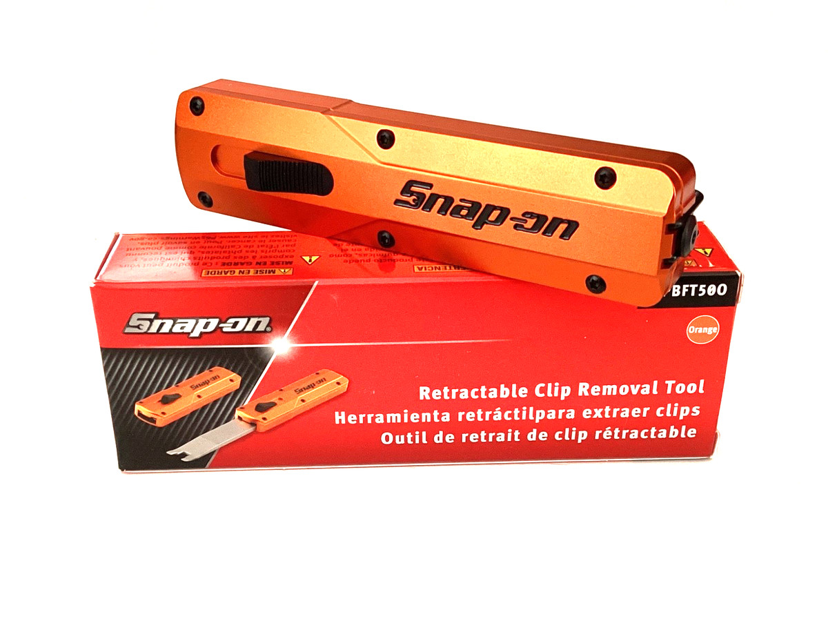 Snap On Tool NEW ORANGE Heavy Duty Aluminum Retractable Clip Removal Tool PBFT50