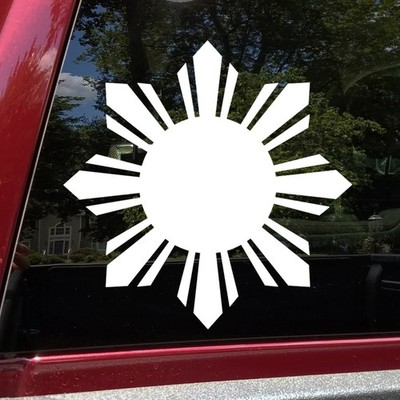 Philippine Sun Vinyl Sticker Decal Filipino Heritage Pilipinas Flag Symbol