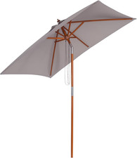 Ombrellone Da Giardino Inclinabile 2X1.5 M Con Sistema a Corda E Presa D'Aria, O