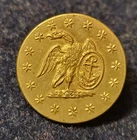 PRE WAR OF 1812 US NAVY OFFICER'S CUFF OR PANTS BUTTON ALBERT# NA-54-Av