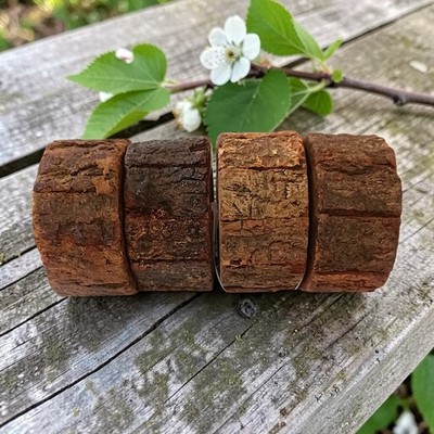 4 Live Edge Napkin Rings Natural Wood Bark Rustic Farmhouse Party Events Cabin